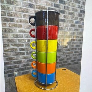 Colorful Stacking Mug Set